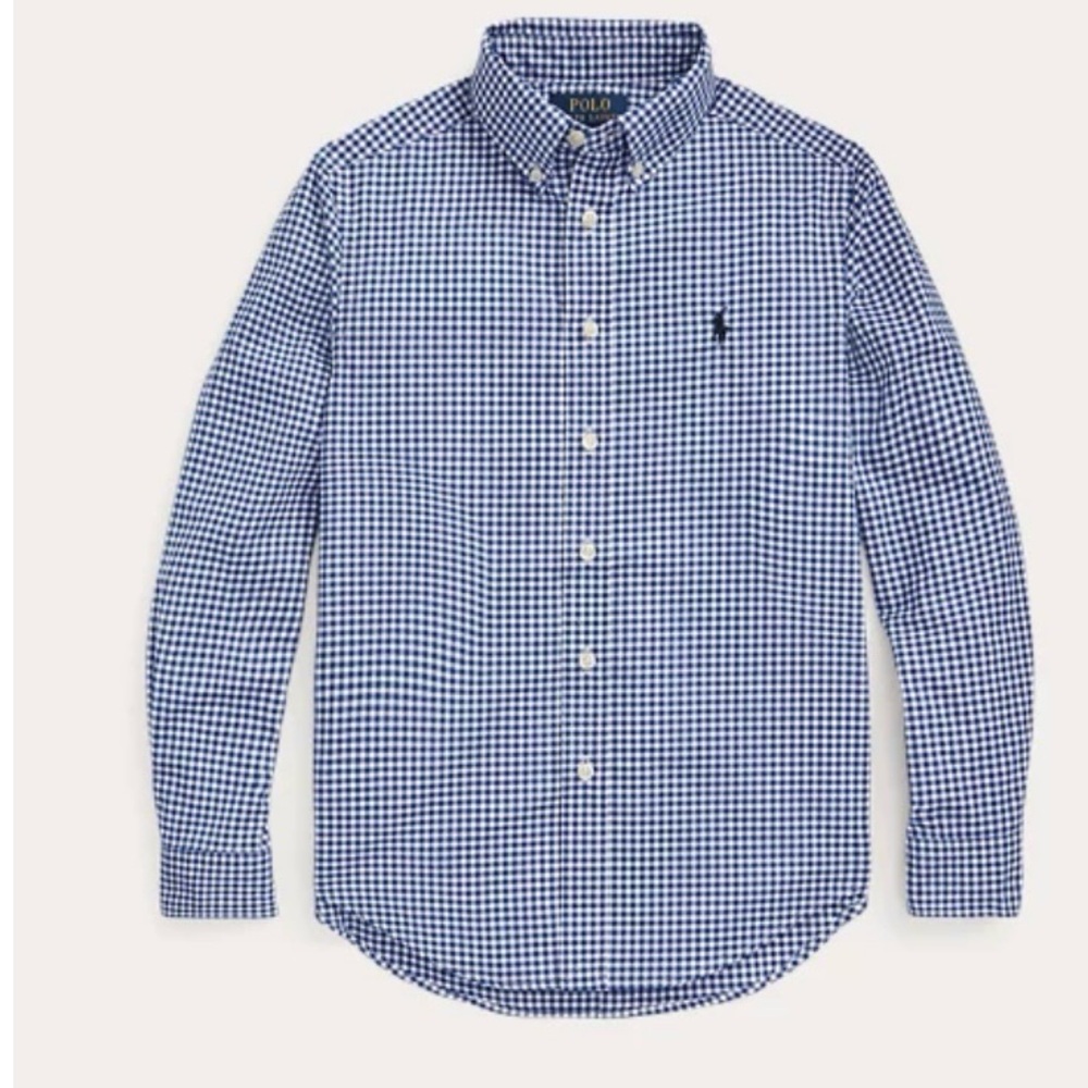Polo Ralph Lauren Blue Gingham Cotton Button Down Blake Shirt XL